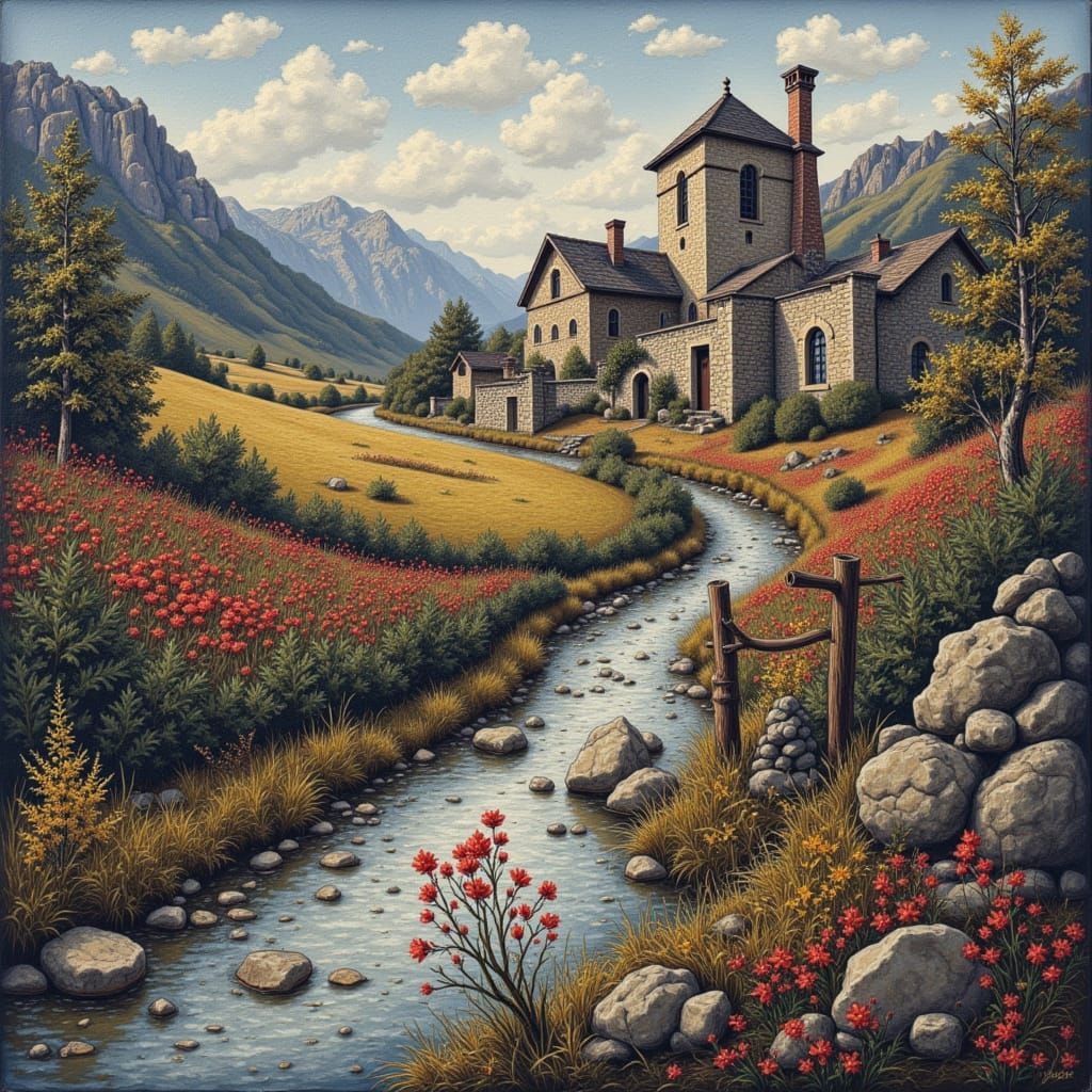 <lora:Muted Memory:1.0> <lora:BL Doily Town:1.0>