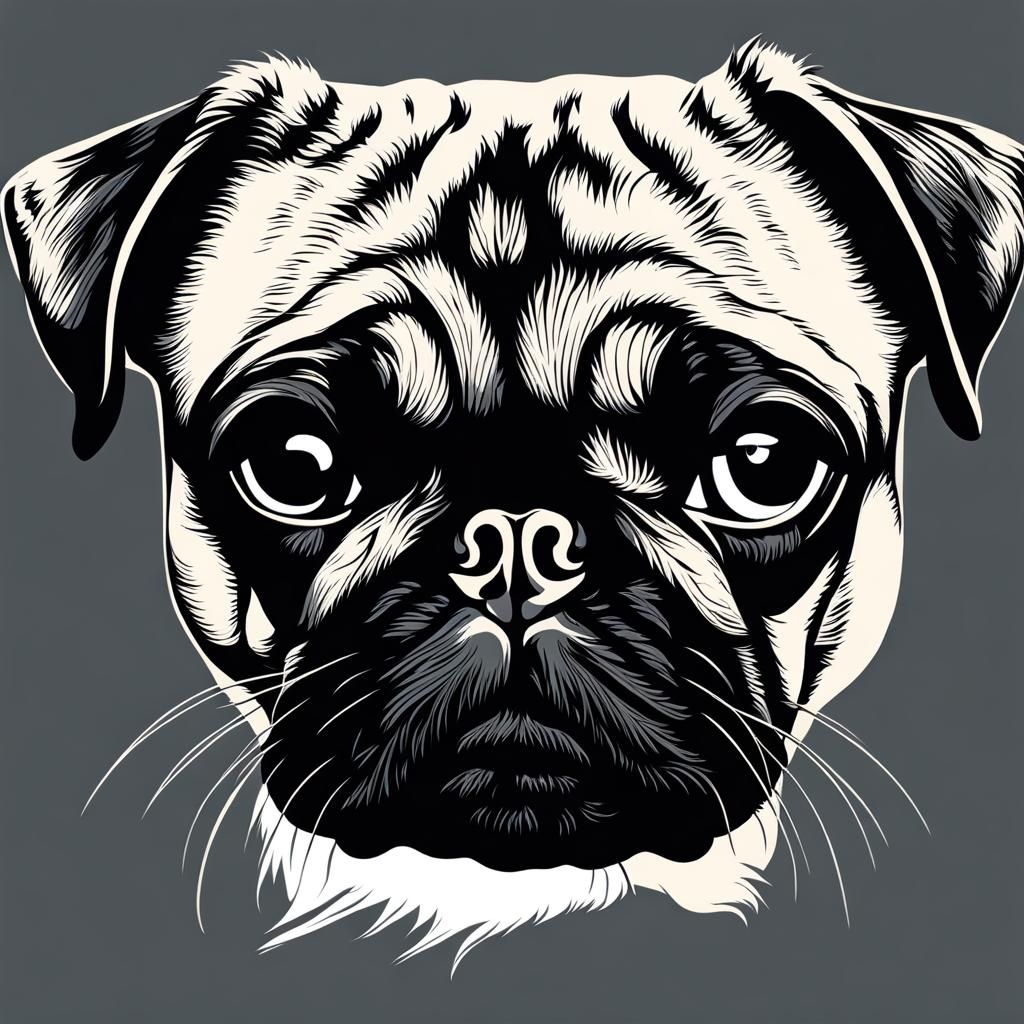 Adorable Pug Portrait
