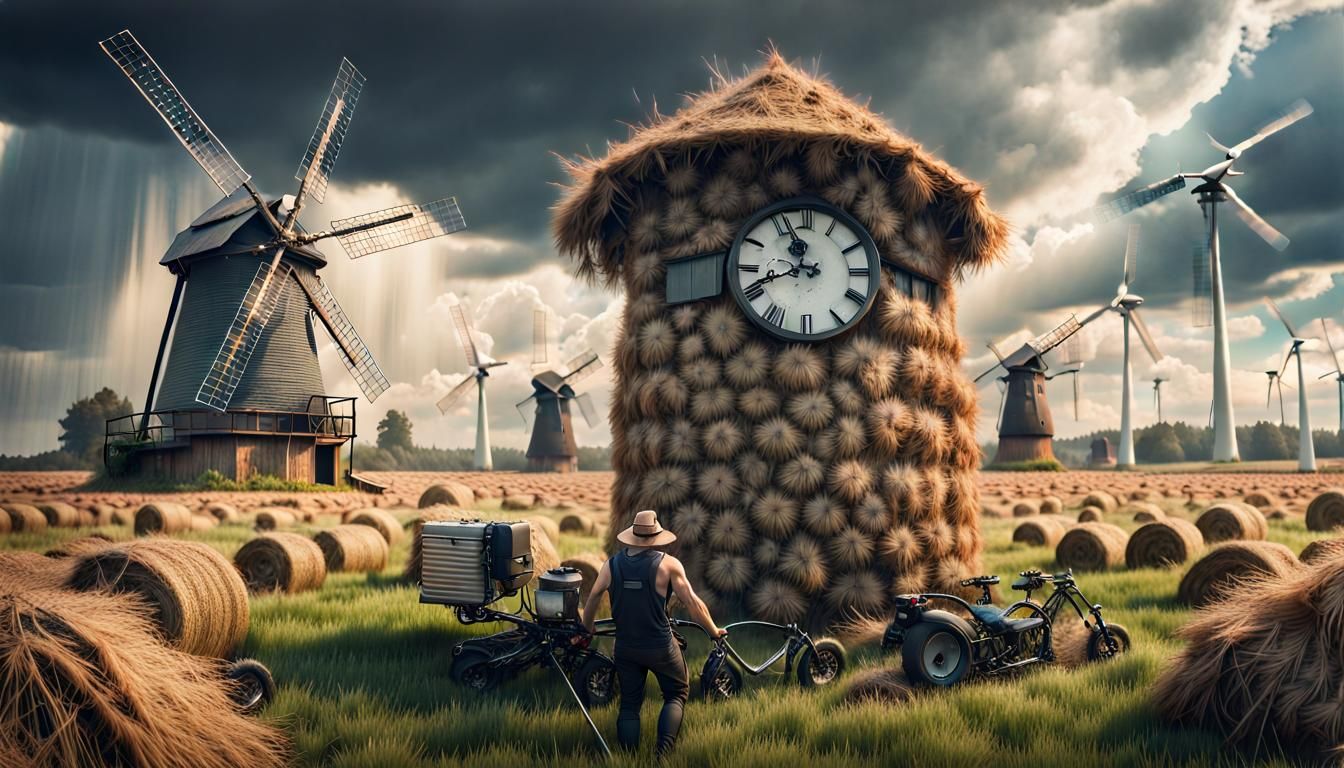 Crazy Gardener's Clockpunk Battle Against Windmills