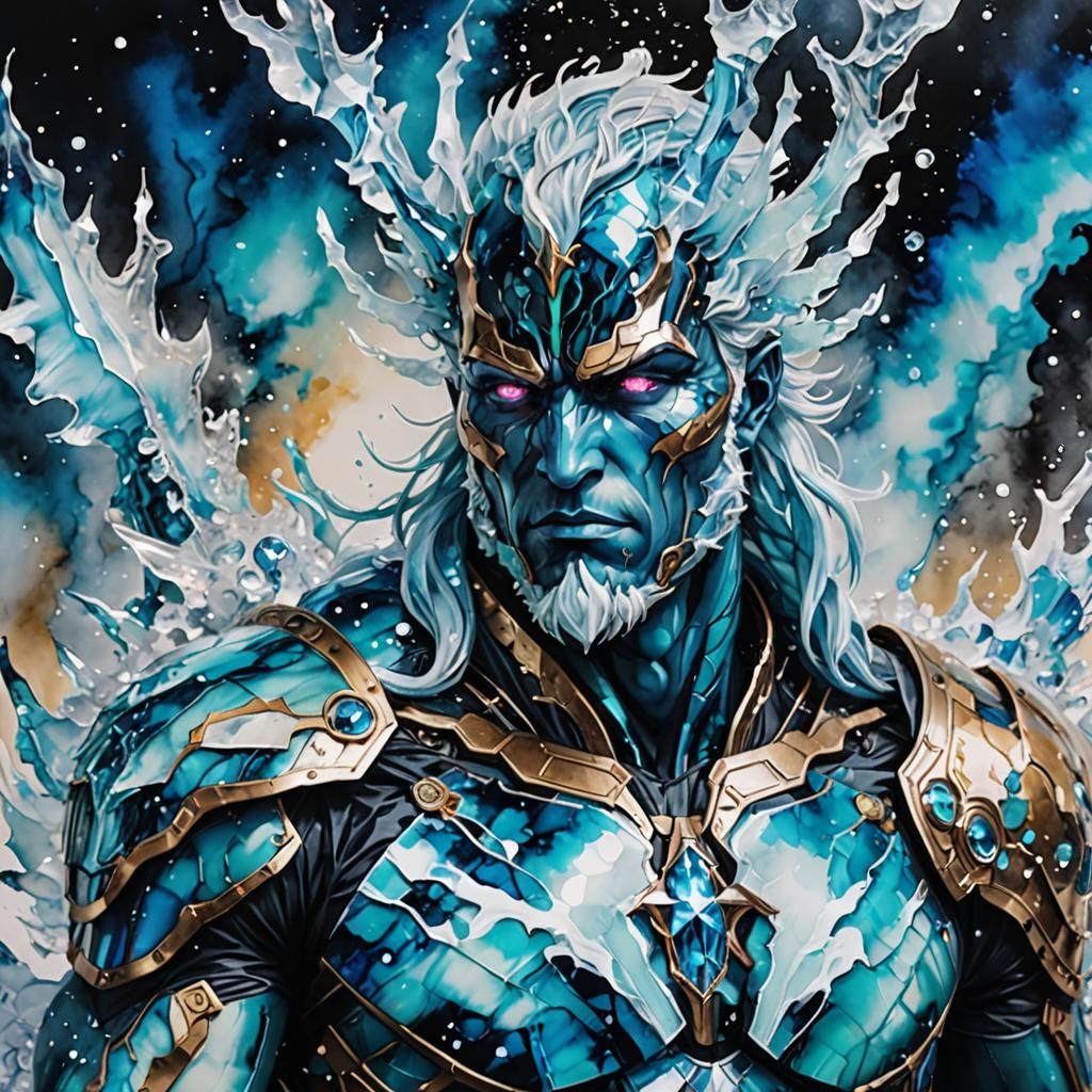 Icy Titan in Hyperdetailed Alcohol Ink