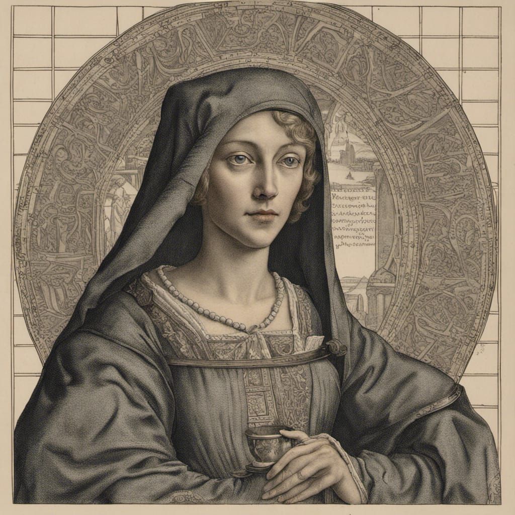 Medieval American Scholar: Detailed Portrait