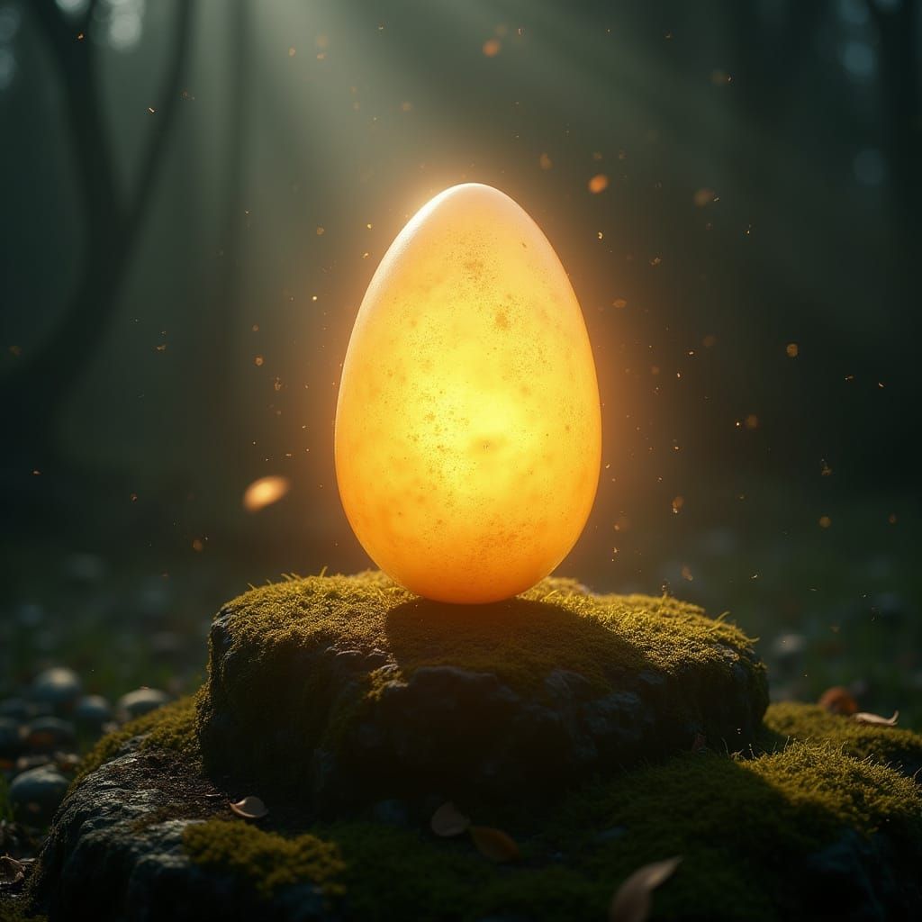 Majestic Easter Egg in Ethereal Light
