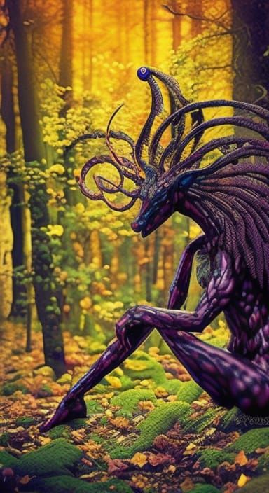 Mythical Creature Sculptures in Realistic Photography