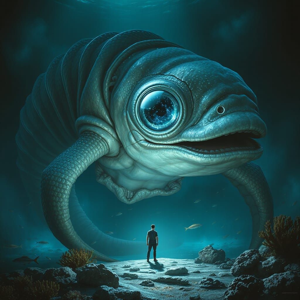 Colossal Sea Creature Emerges from Ocean Depths