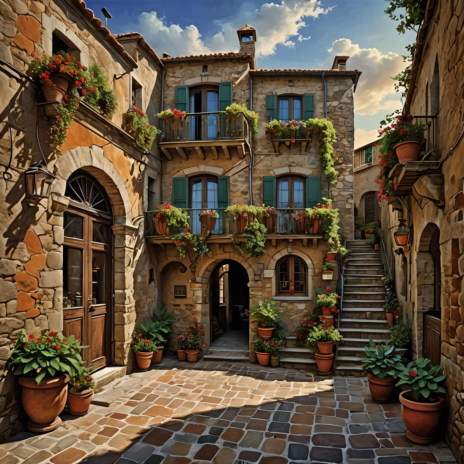 Courtyard in Tuscany