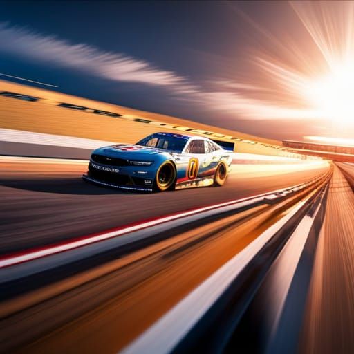 Talladega Speedway Race in 3D Cinematic Style