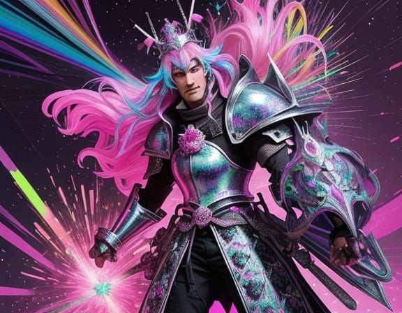 Medieval Knight Lost in Glitter Unicorn Chaos