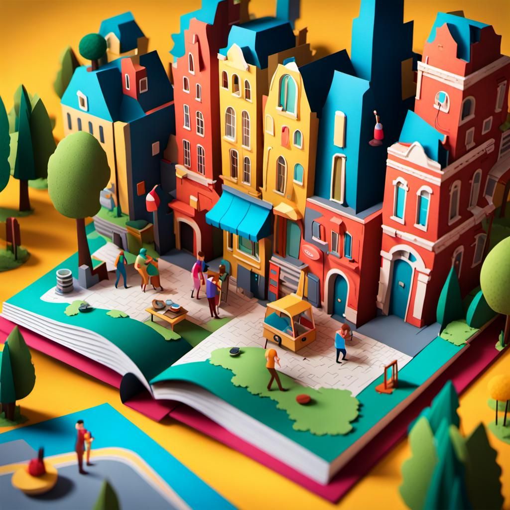 Colorful Pop-Up City Book. #2