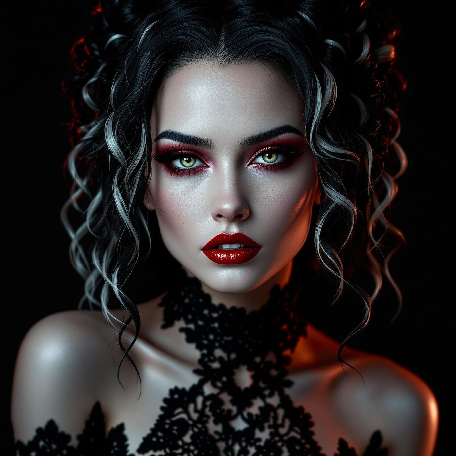 Gothic Goddess in Dramatic Splendor