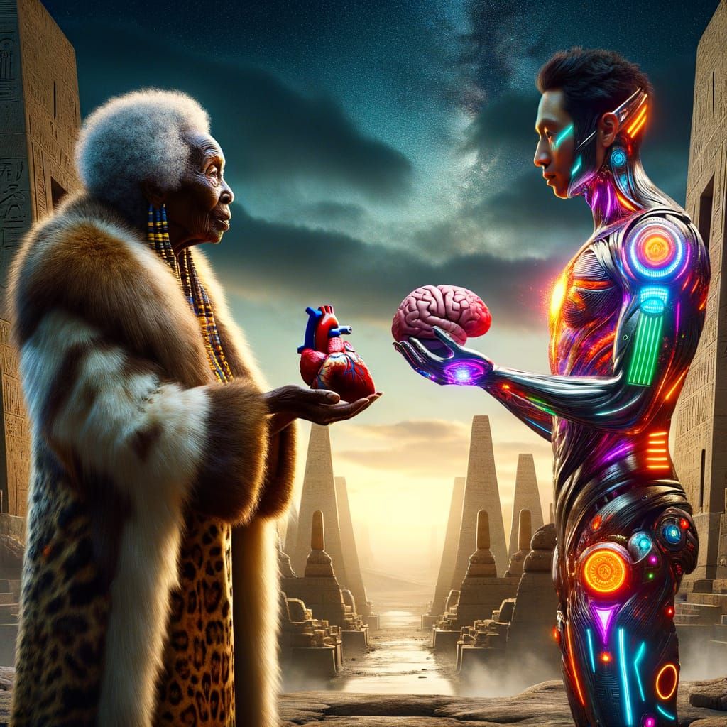 Ancient Heart Meets Evolved Mind in Sci-Fi Setting