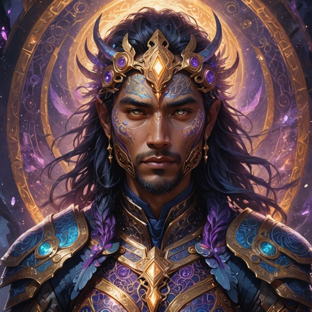 Mystical Being Portrait in Ethereal Digital Art Style