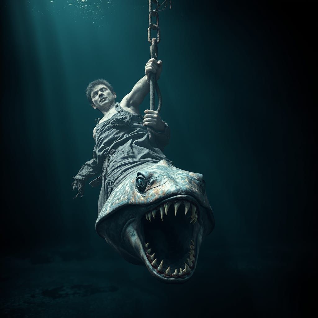 Award-Winning Underwater Horror Scene in High-Contrast HDR