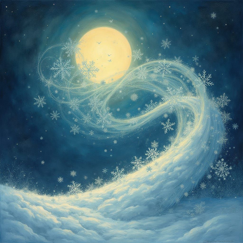 Whimsical Winter Dreamscapes in Pastel Hues