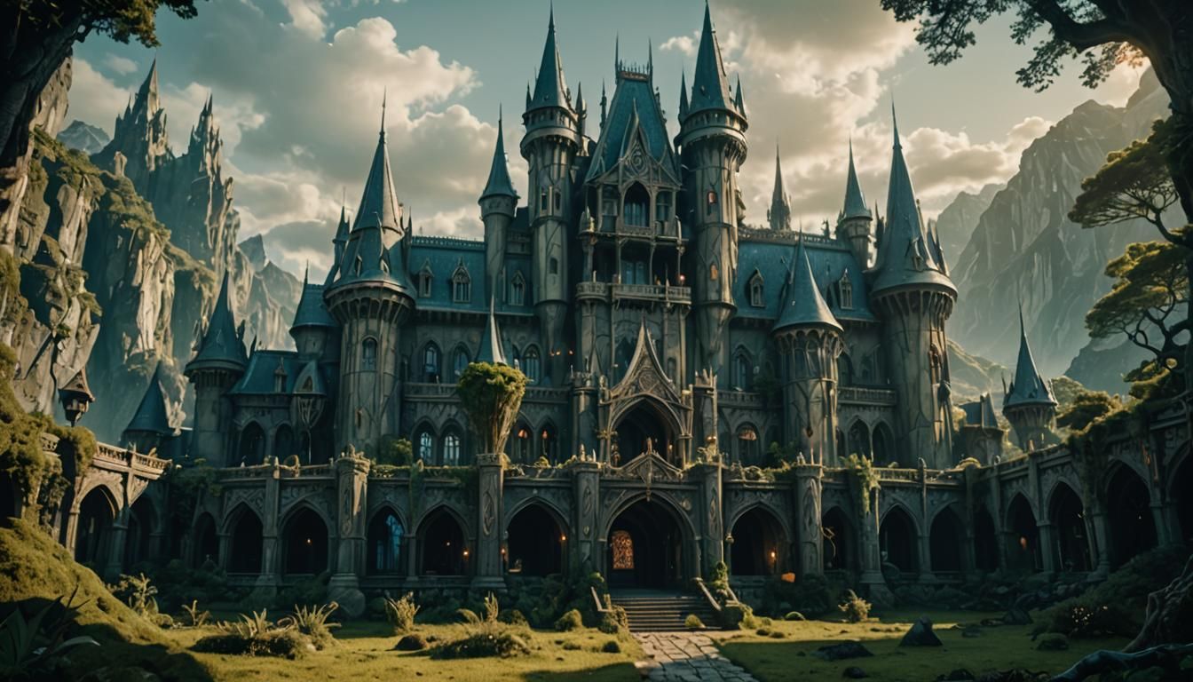 Epic Elven Palace in Cinematic Style