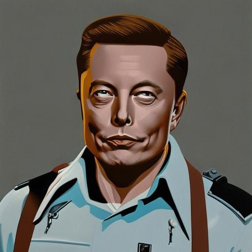 Elon Musk as Dr. No in Pop Art Style