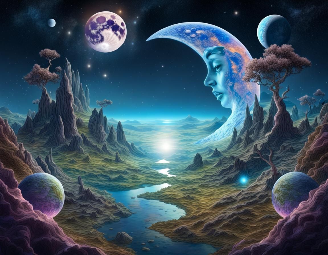 The face of the moon