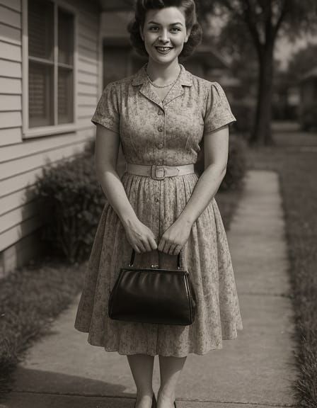 1950s Style Portrait in Realistic Detail