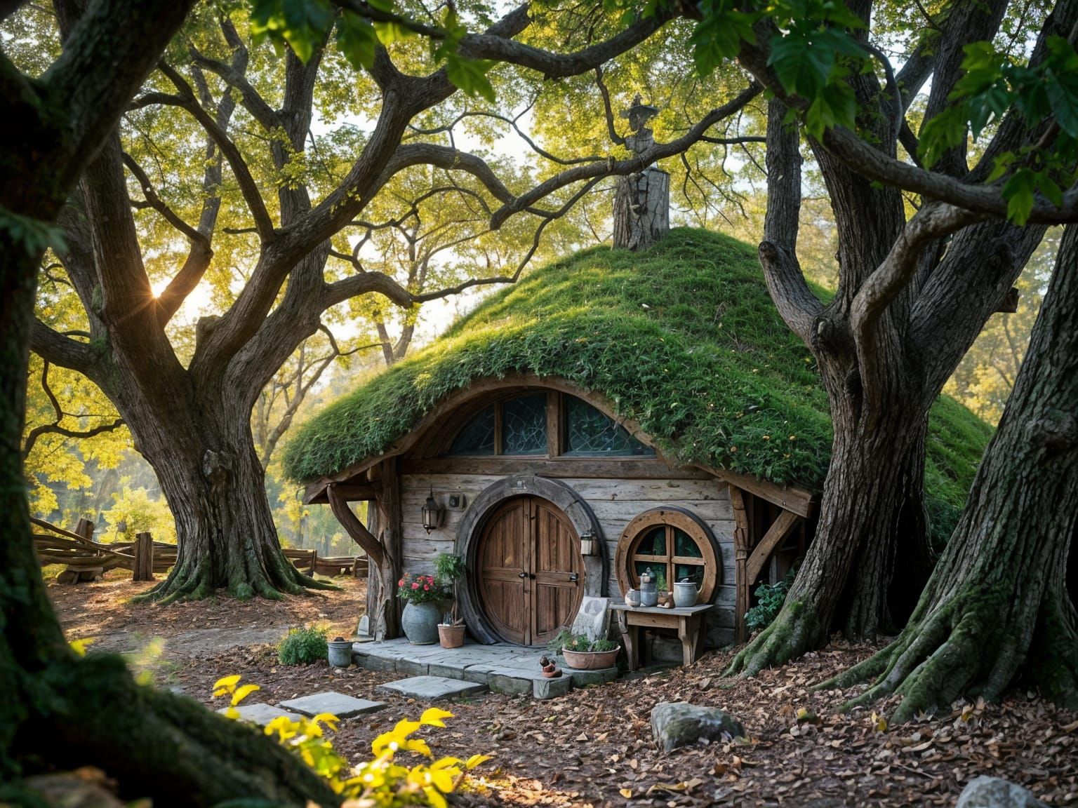 Cozy Hobbit House in Woods: Photography