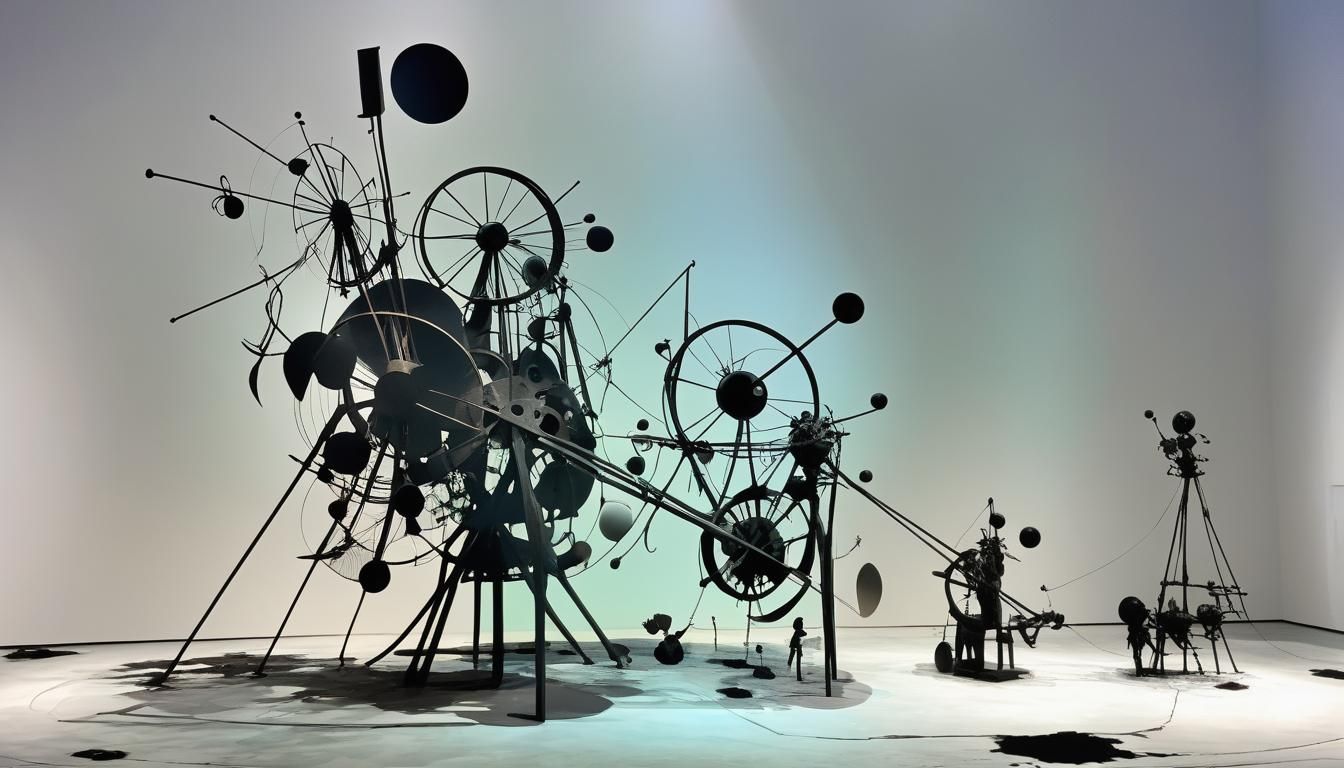 Kinetic Sculpture by Tinguely on the Moon