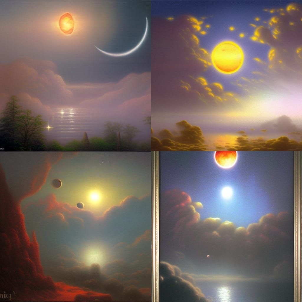 Martian Eclipse in Ethereal Fantasy Style