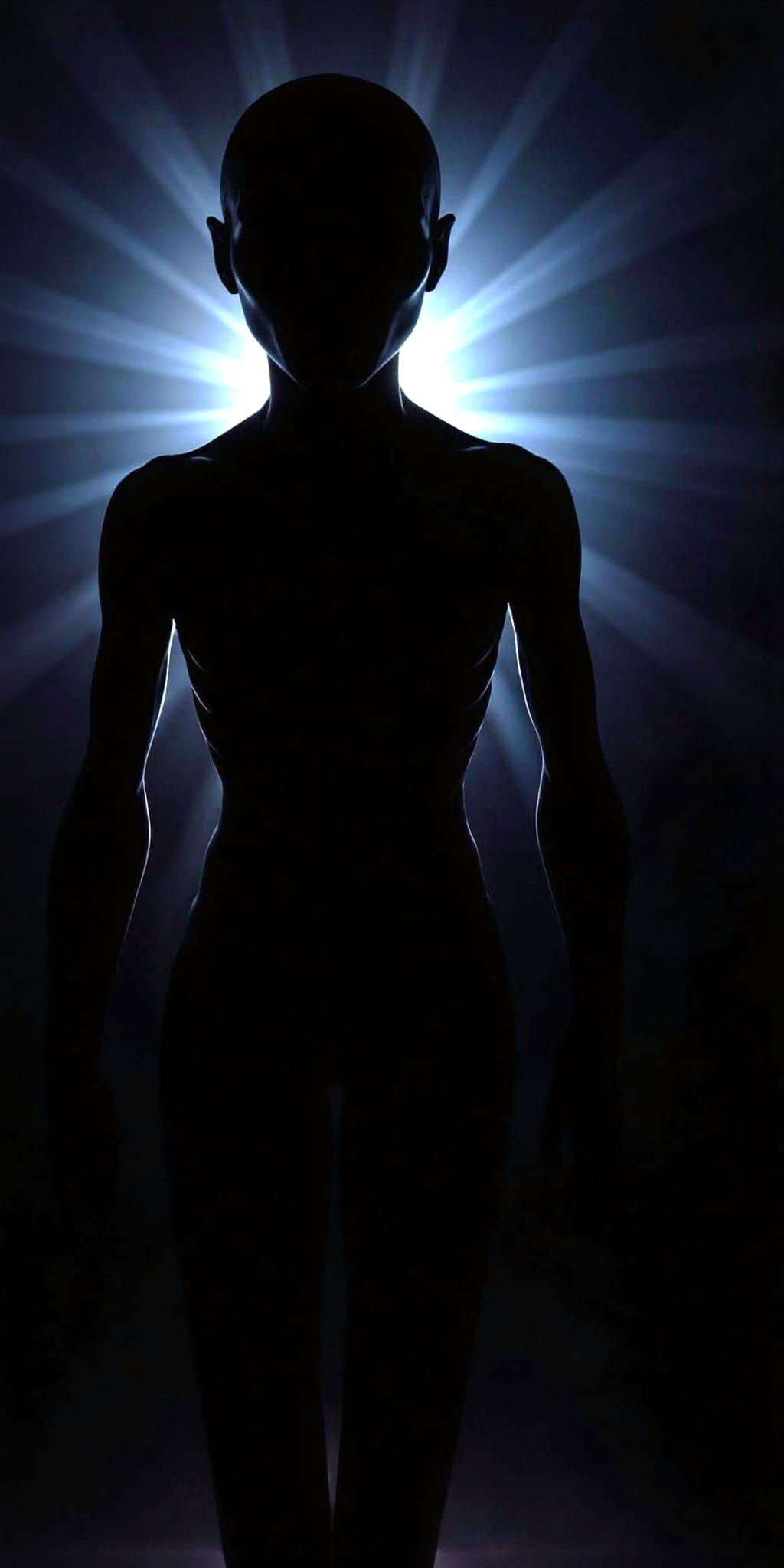 Terrifying Alien Silhouette in Dark Fantasy Art