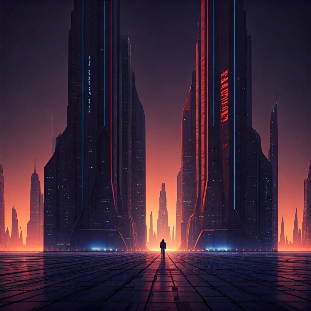 Futuristic Cityscape in Photorealistic 3D Style