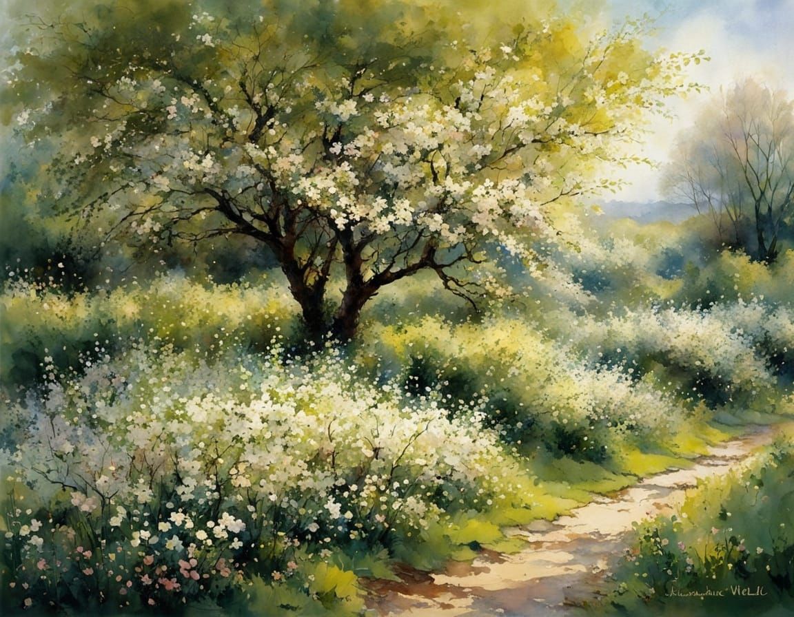 Surrealistic Garden Blooms in Intricate Detail