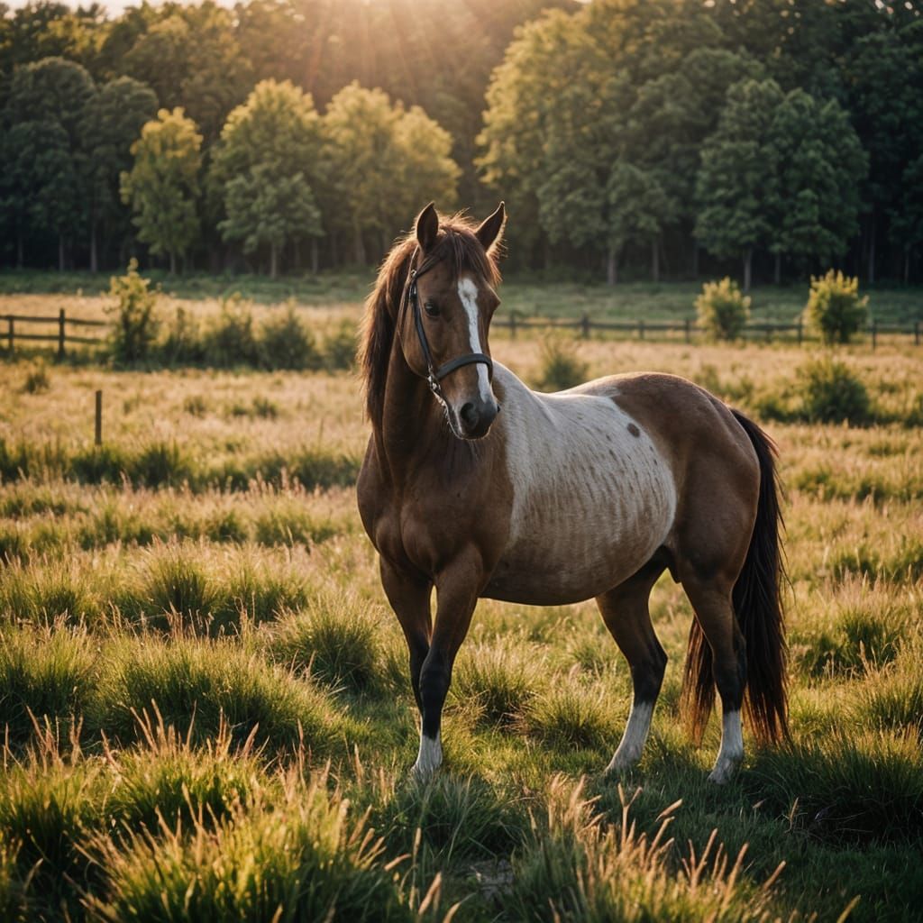 A beautiful painted horse, an Appaloosa