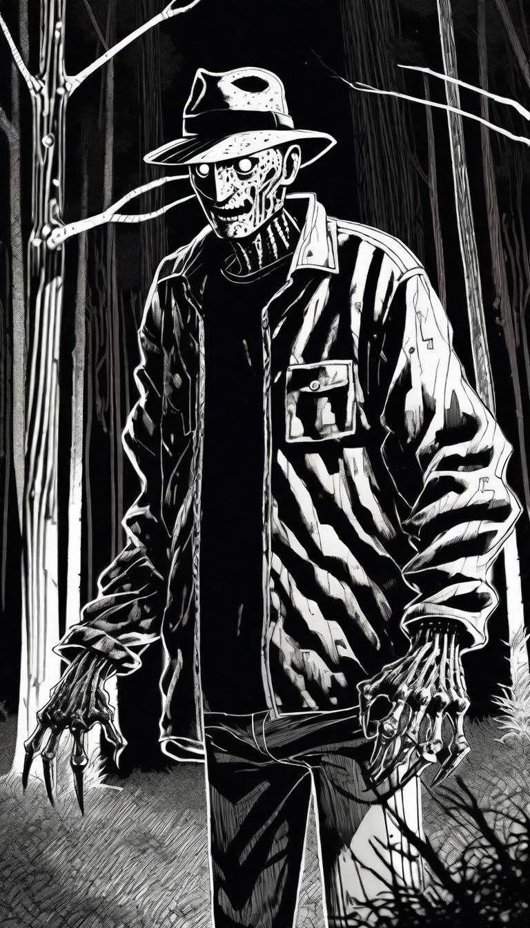 Cybernetic Freddy Krueger in Anime Style