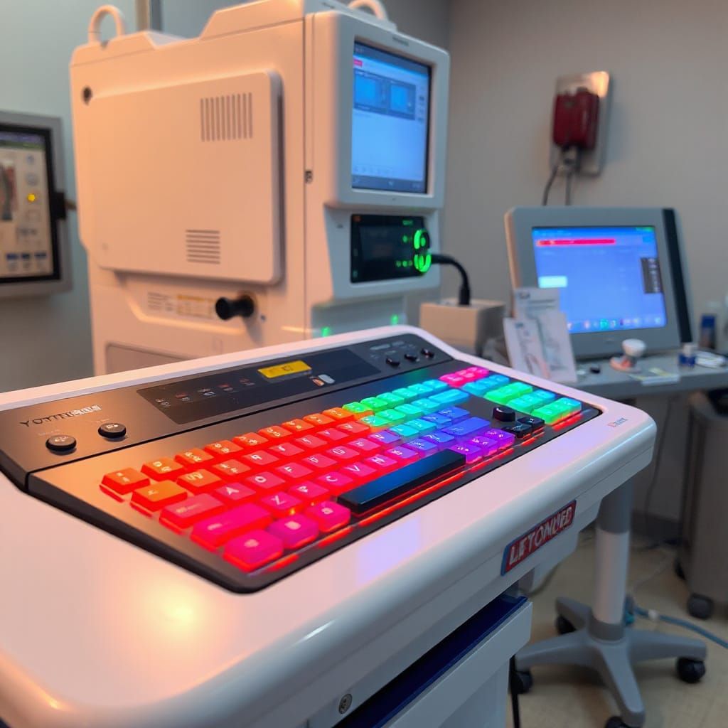 Vibrant Ventilator Console in a Modern Medical Setting