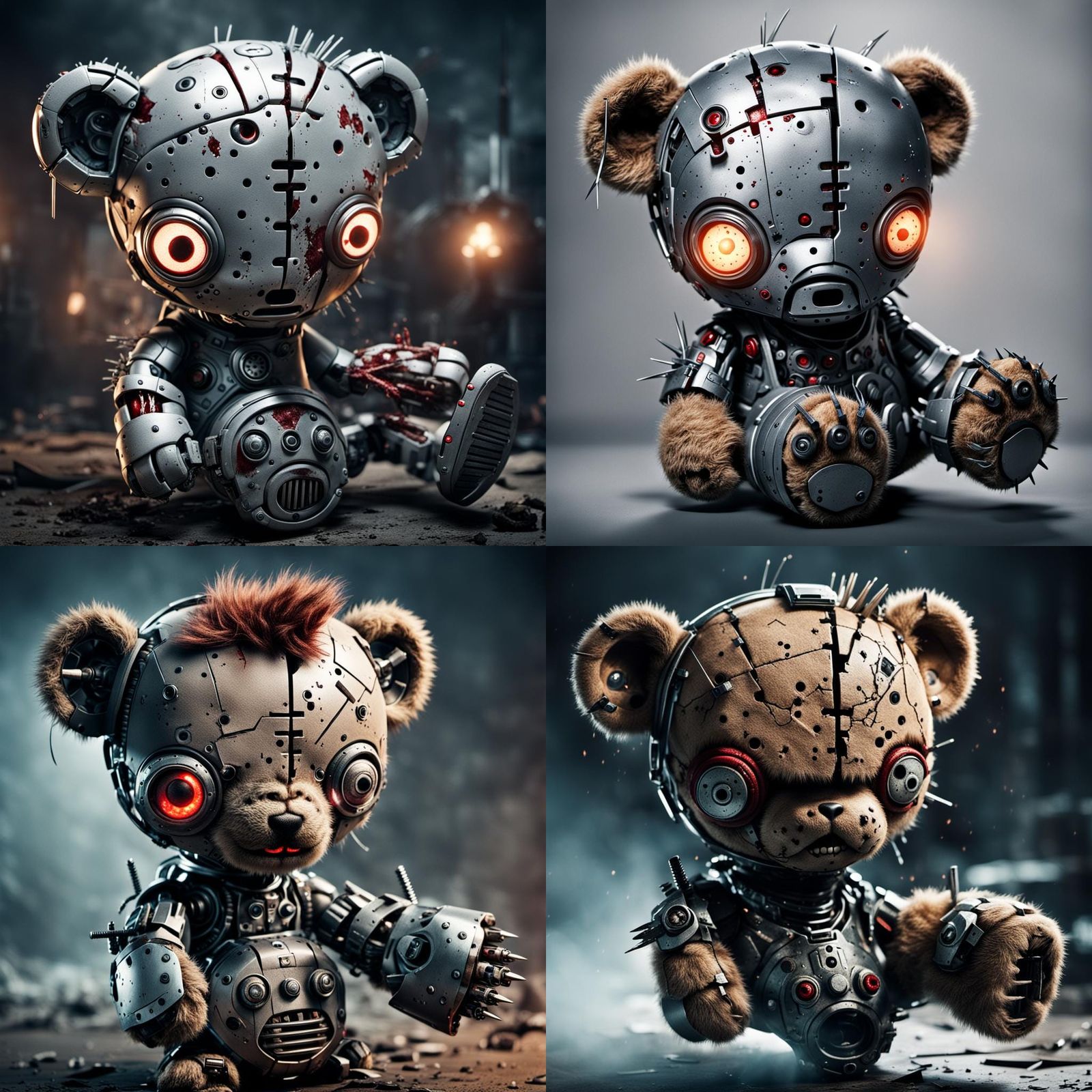 Horror Style: Angry Cyborg Teddy Bear