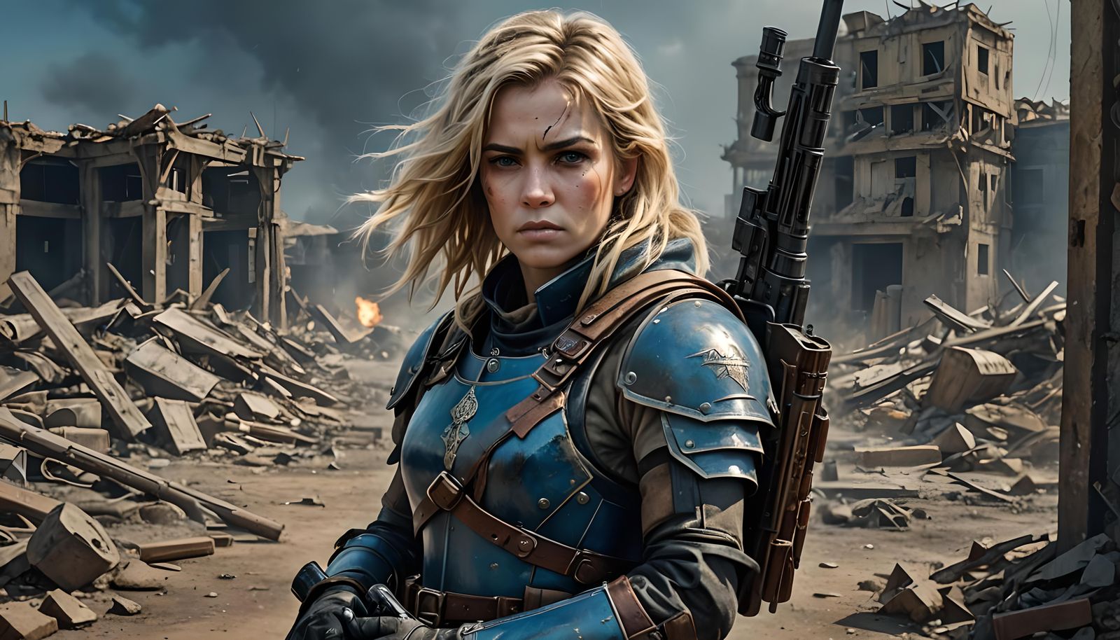 Post-Apocalyptic Militiaman in Leather Armor