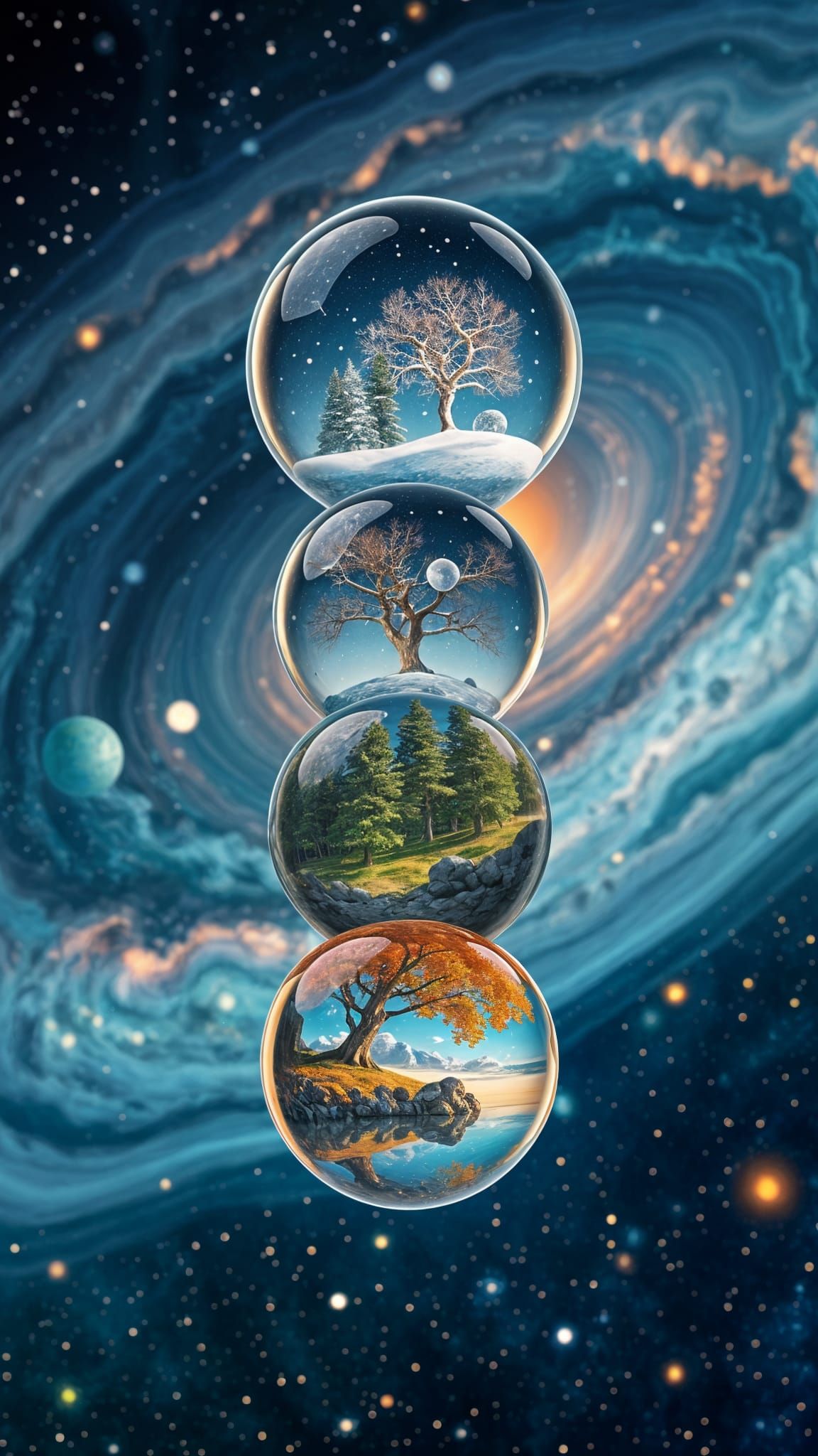 Vibrant Seasons in Celestial Harmony