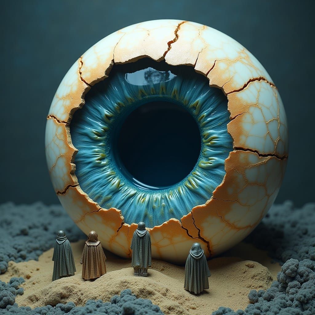 Surreal Eggshell Eyeball Reveals Ocean World