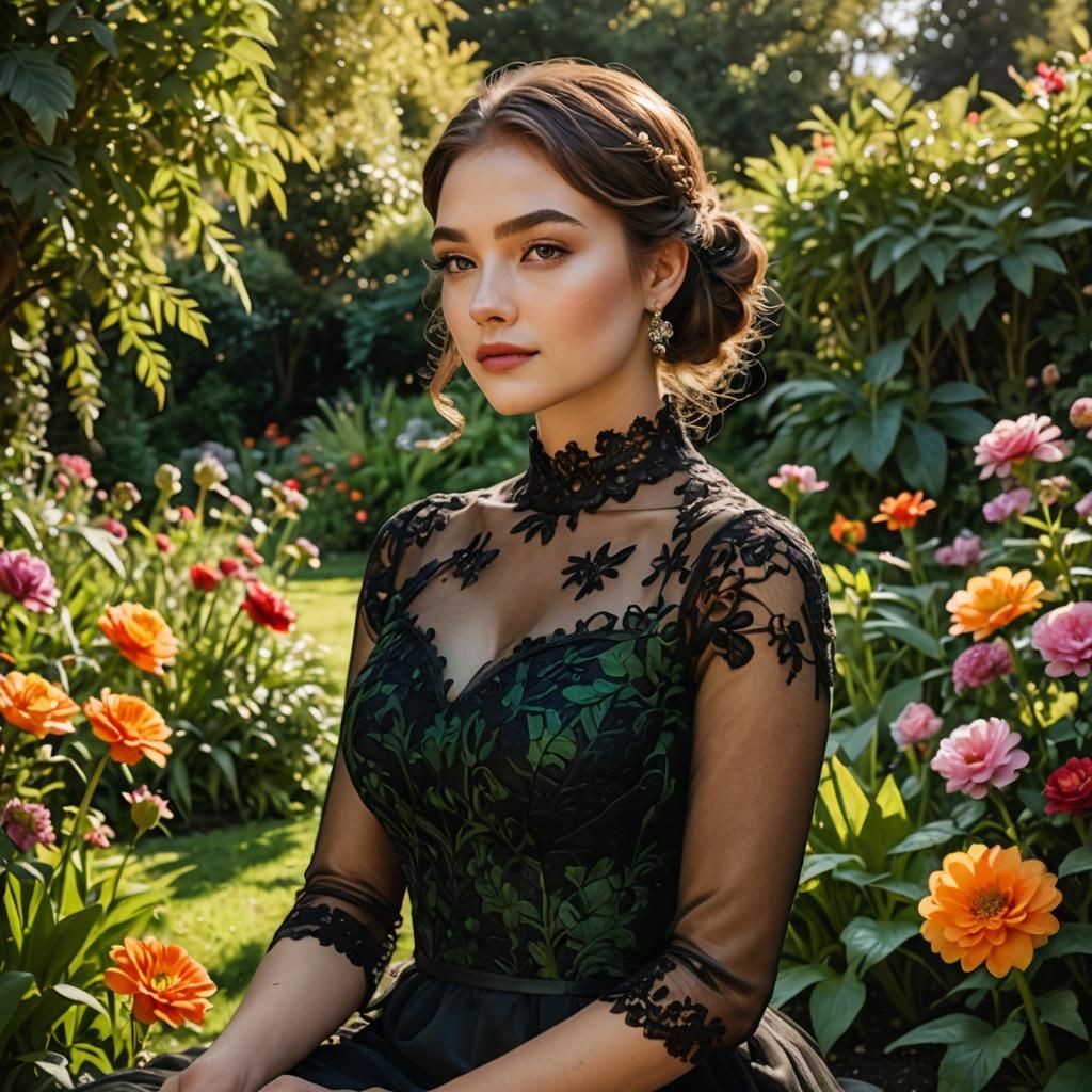 Girl age 20 wearing black