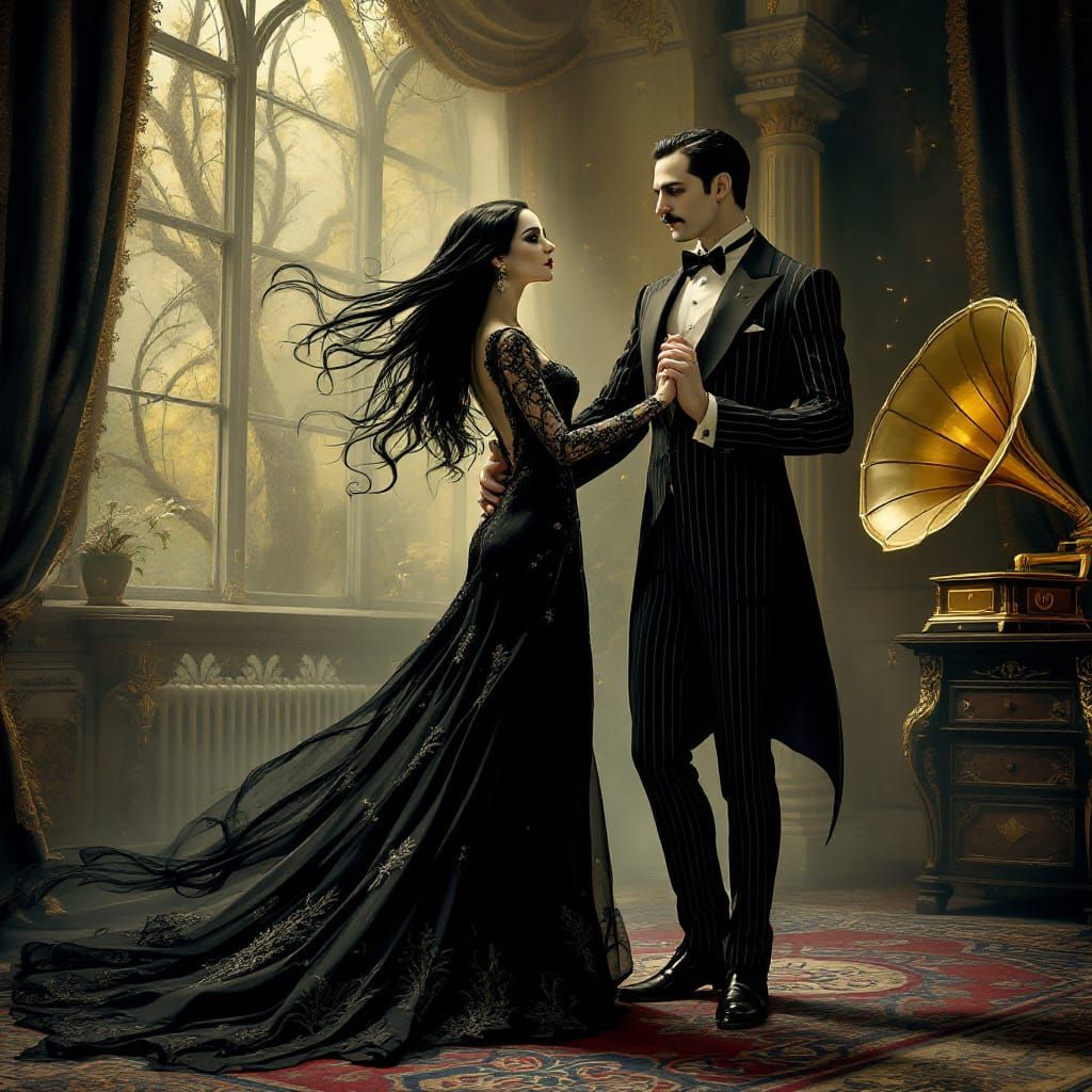 Morticia and Gomez