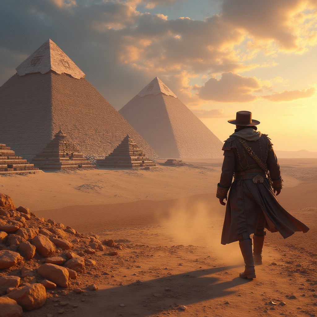Explorer in Ancient Egypt: Fantasy Concept Art