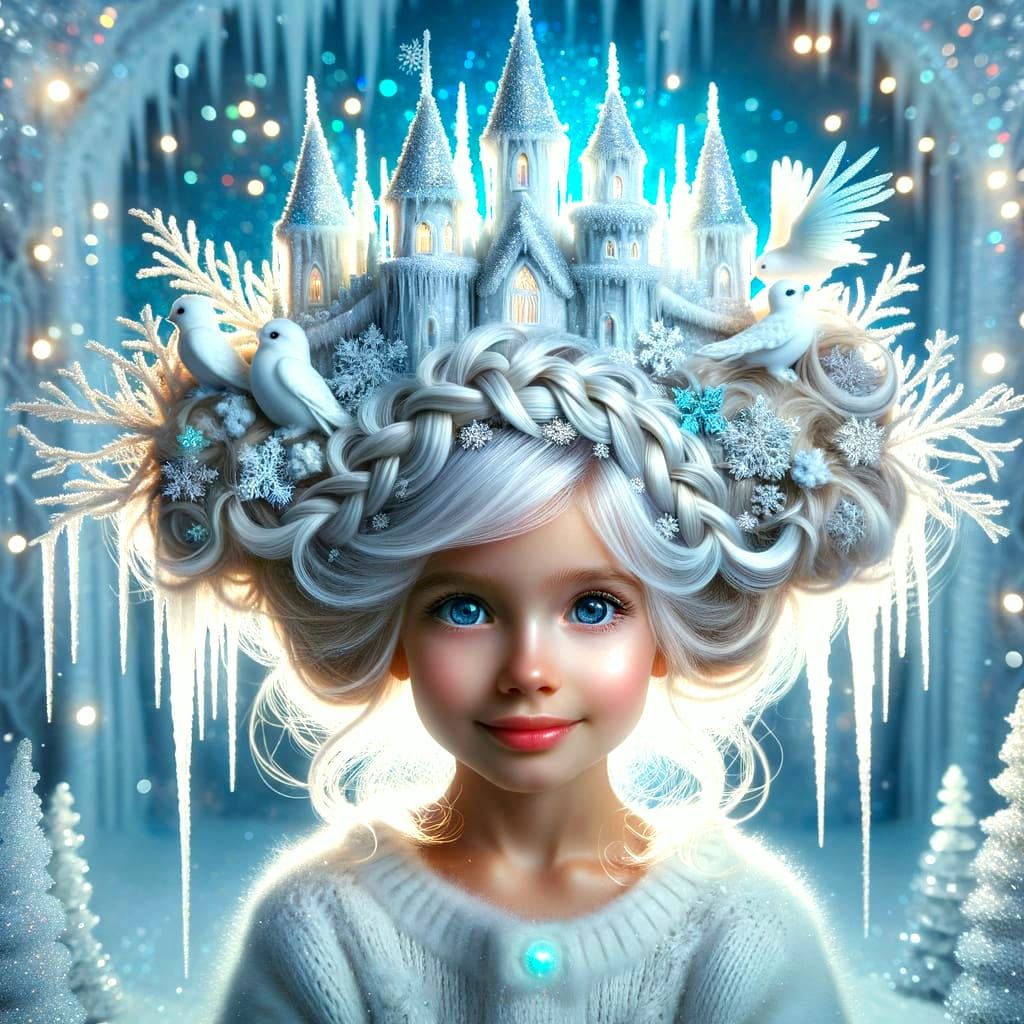 Icy Castle Hairdo in Winter Wonderland