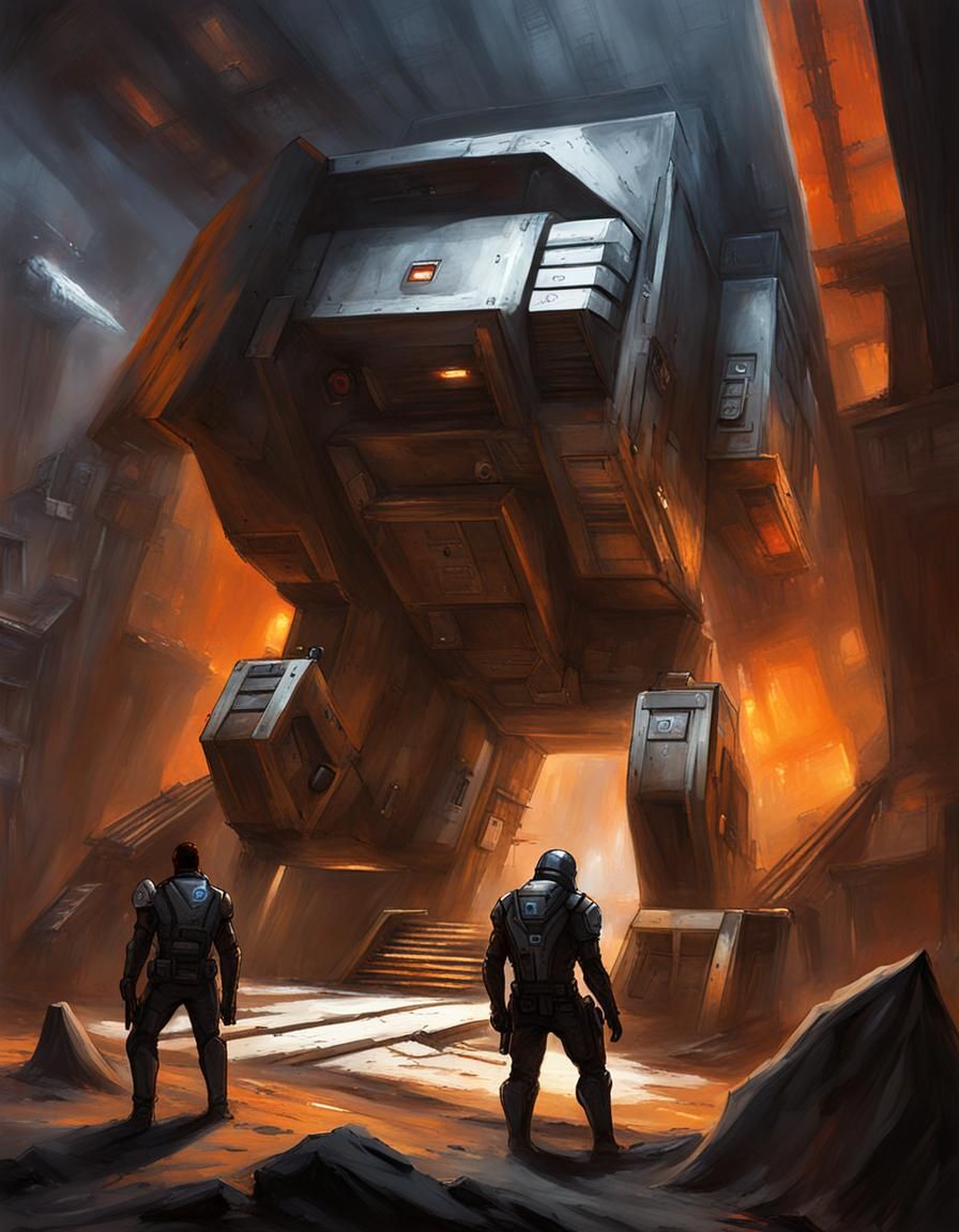 Mass Effect Bandit Hideout: Armored Guards and Mining Machin...