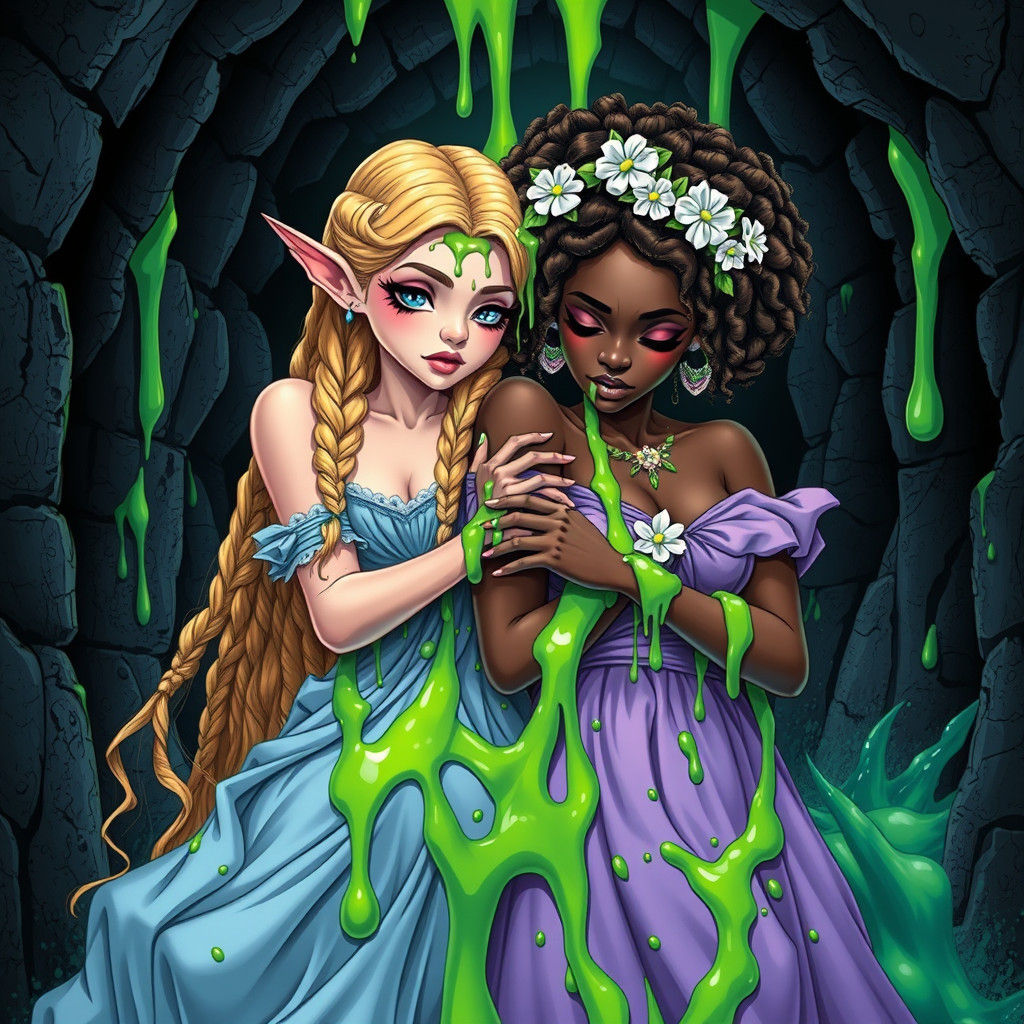 Despairing Princesses in a Gothic Crypt