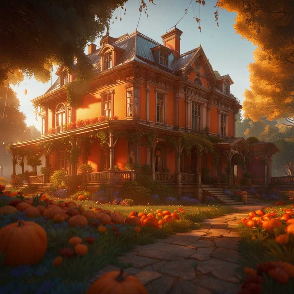 Country House in Film Photography Style