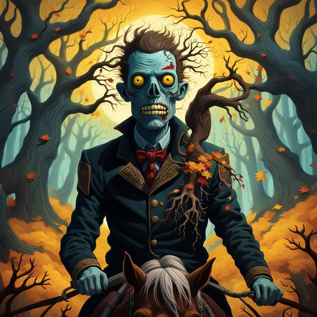 Zombie Outlaw in Surrealist Forest