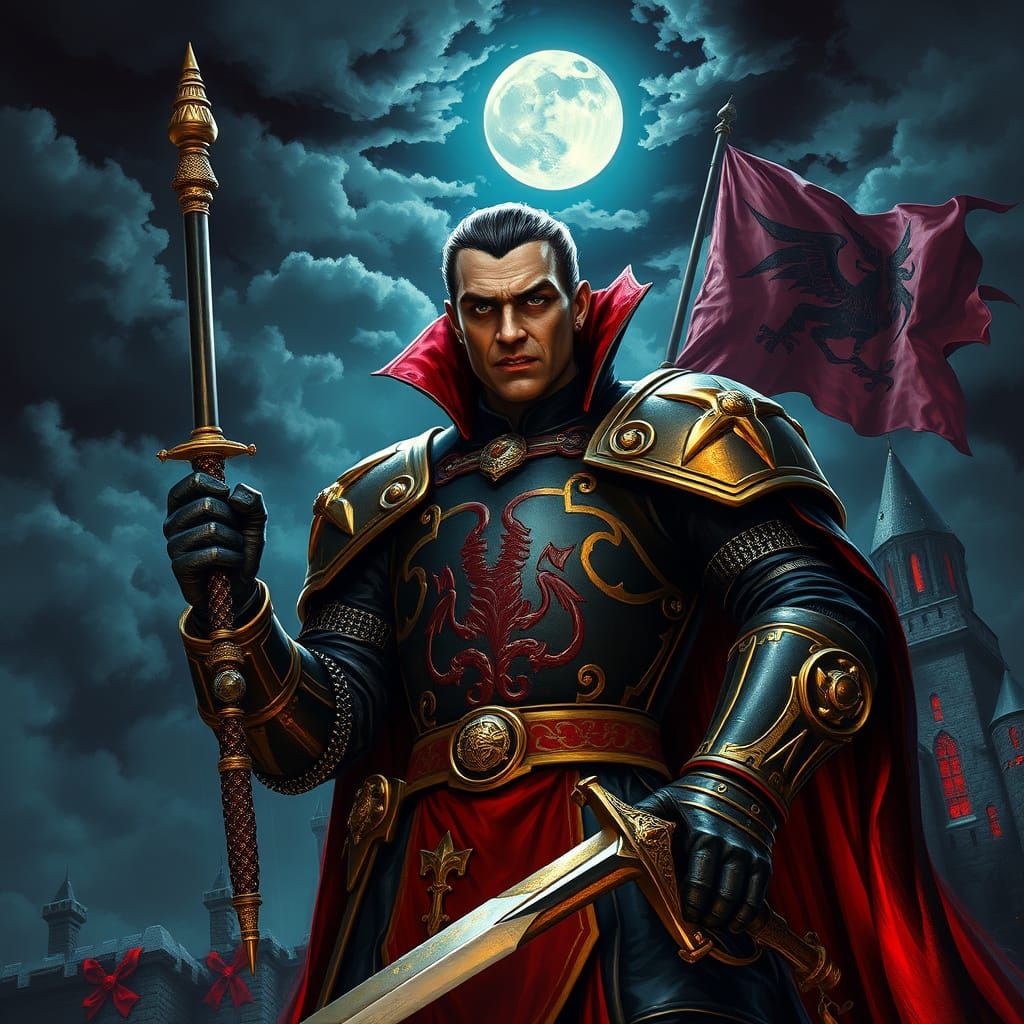 Warrior King of Vampires in 16th-Century Gothic Horror