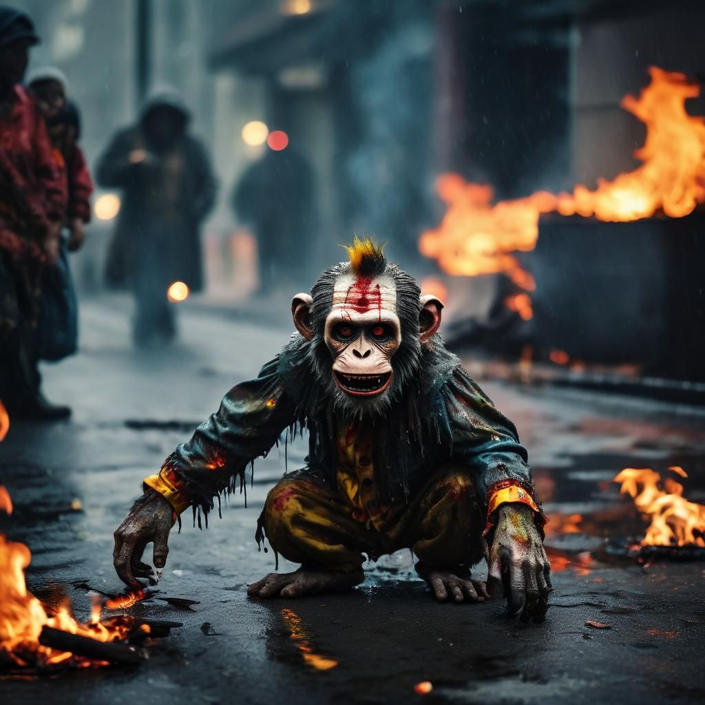 Zombie Monkey Monster Clown Toddlers Unleash Hellish Chaos o...