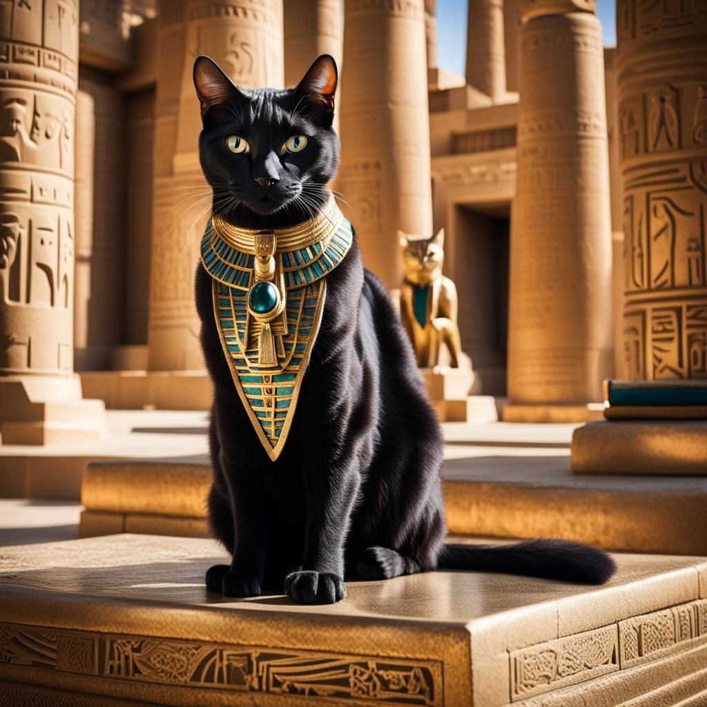 Egyptian temple cat