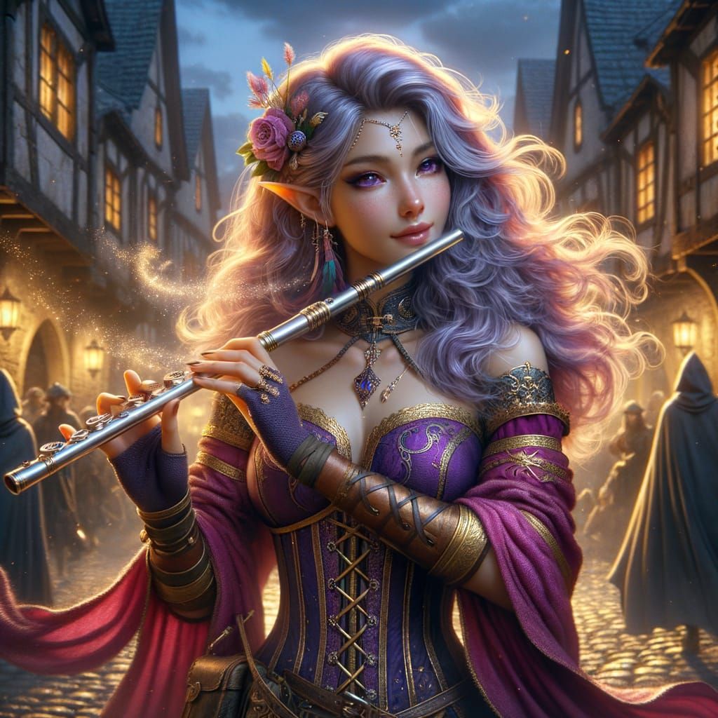 Surreal Medieval Fantasy Scene in Painterly Style