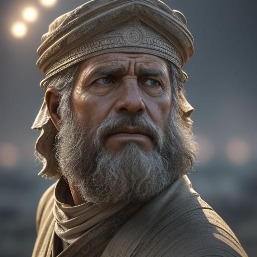 Wise Face Emerges from Ancient Parchment