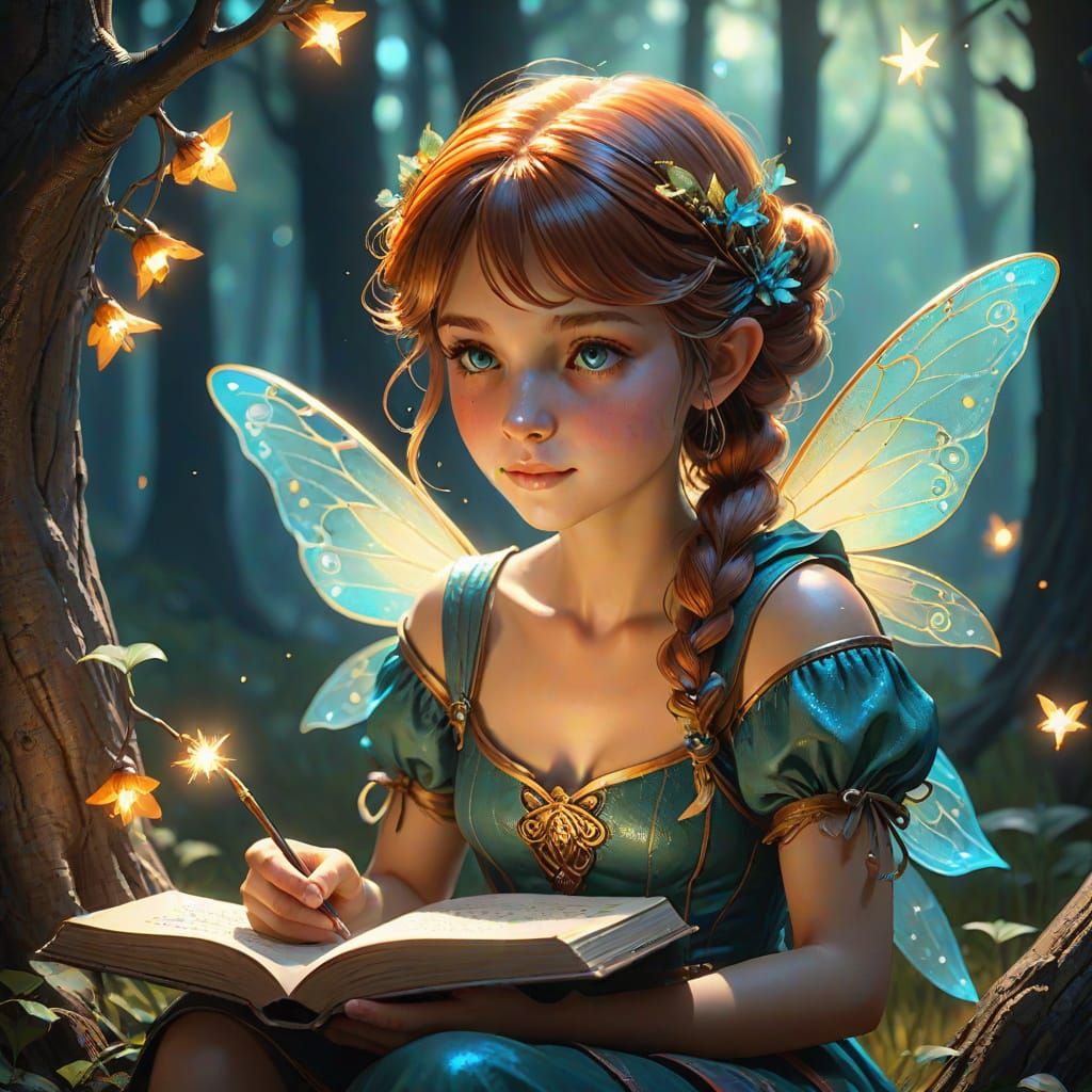 Whimsical Fairy in Enchanted Woodland