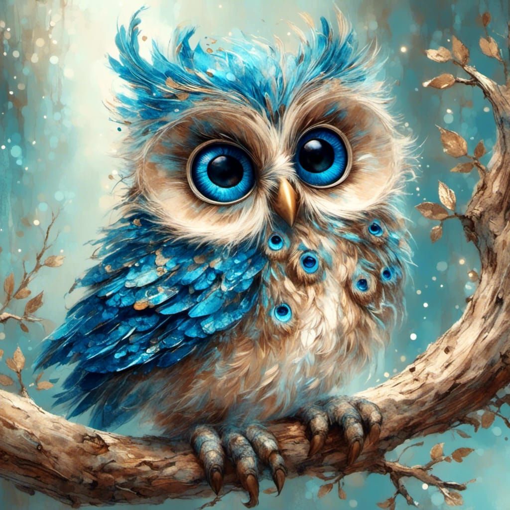 The lesser spotted peacock owl