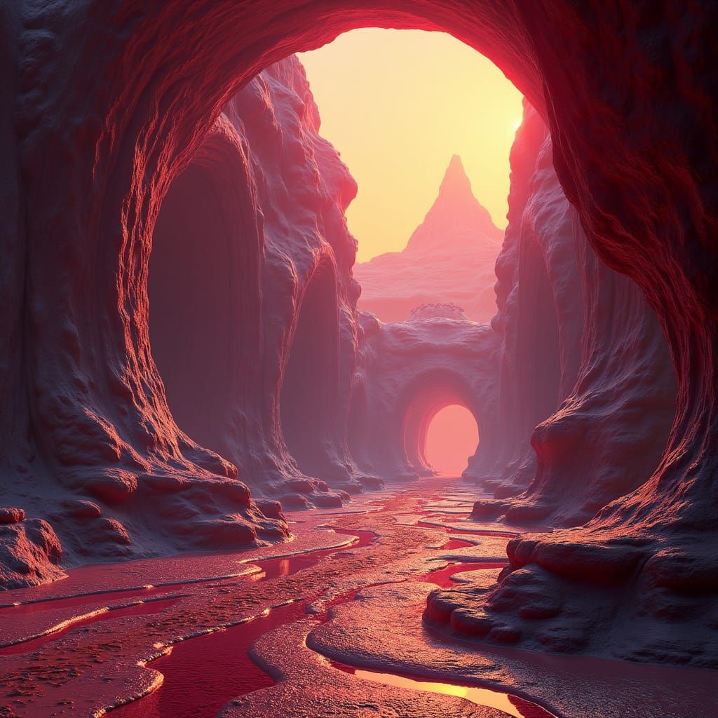 Otherworldly Mars Ritual in Unreal Engine 5 Style